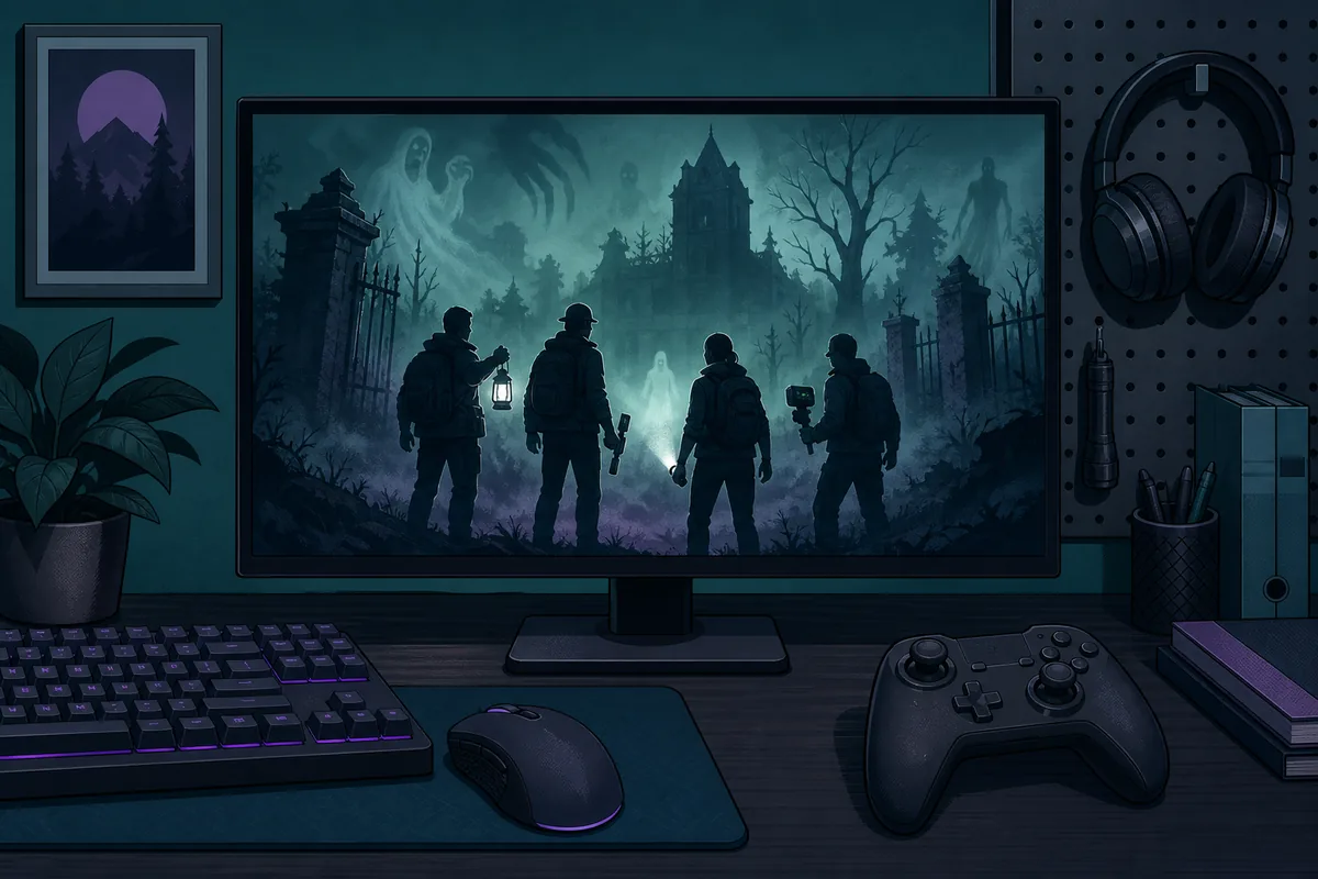 Editorial concept image comparing Tomb Busters keyboard mouse and controller play