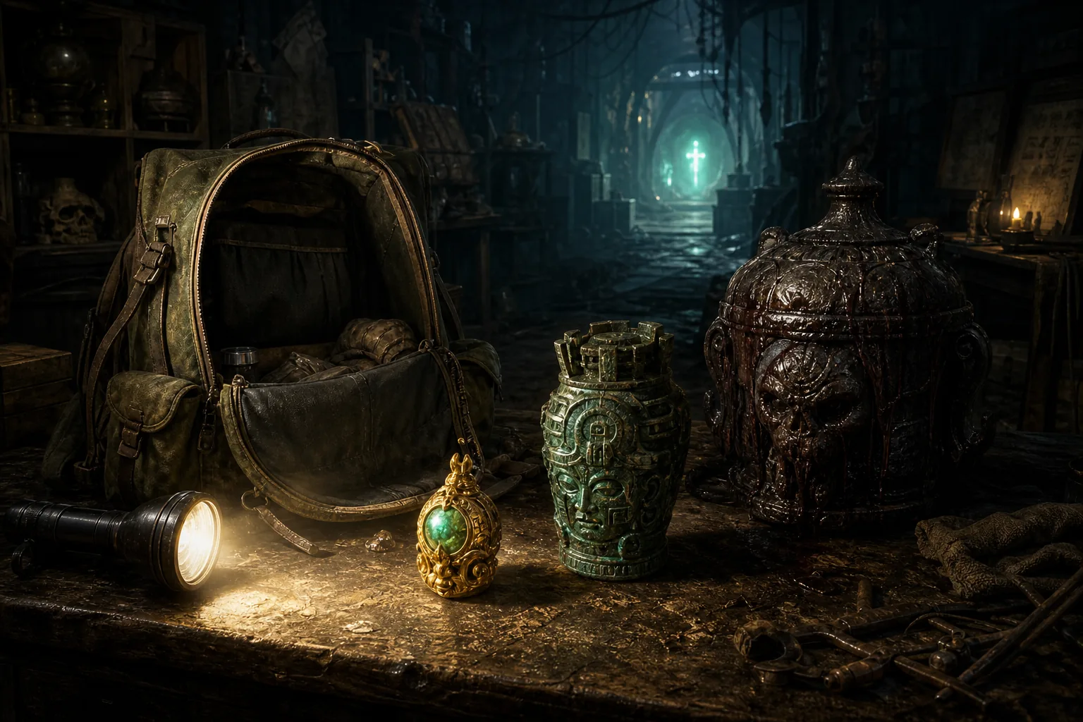 Guia de melhoria de itens recuperados em Tomb Busters value concept